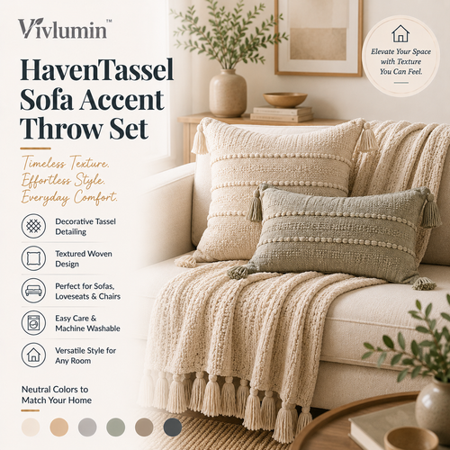 HavenTassel Sofa Accent Throw Set