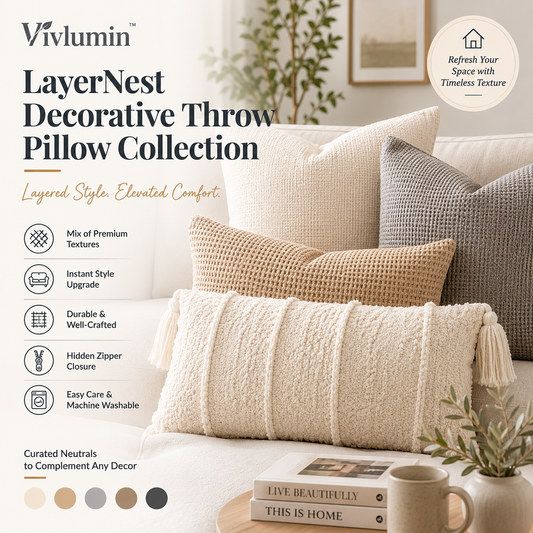 LayerNest Decorative Throw Pillow Collection