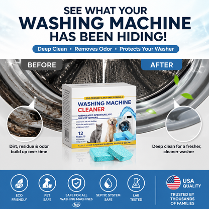 🧼Just Drop In & Run a Cycle — No Scrubbing Needed.