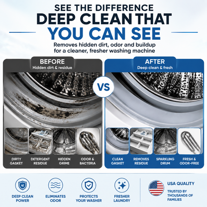 🧼Just Drop In & Run a Cycle — No Scrubbing Needed.