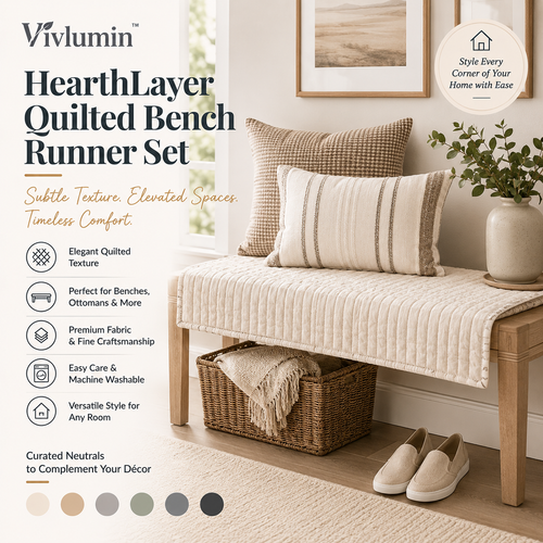 HearthLayer Quilted Bench Runner Set