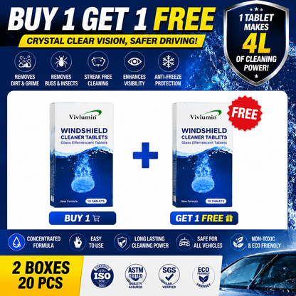 🚗 Windshield Washer Tablets | Crystal Clear Vision Anytime