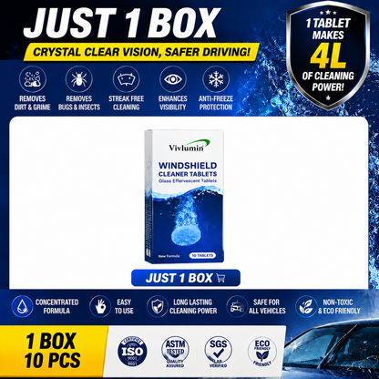 🚗 Windshield Washer Tablets | Crystal Clear Vision Anytime