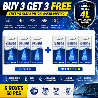 🚗 Windshield Washer Tablets | Crystal Clear Vision Anytime