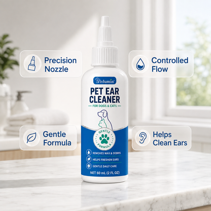 🐶 Pet Ear Cleaner for Dogs & Cats – Gentle Daily Ear Care