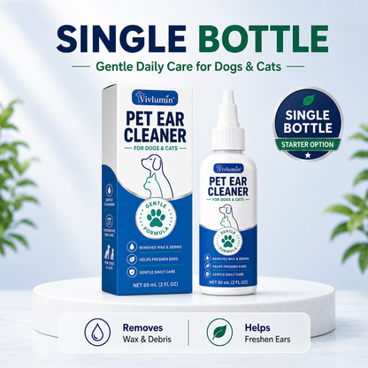 🐶 Pet Ear Cleaner for Dogs & Cats – Gentle Daily Ear Care