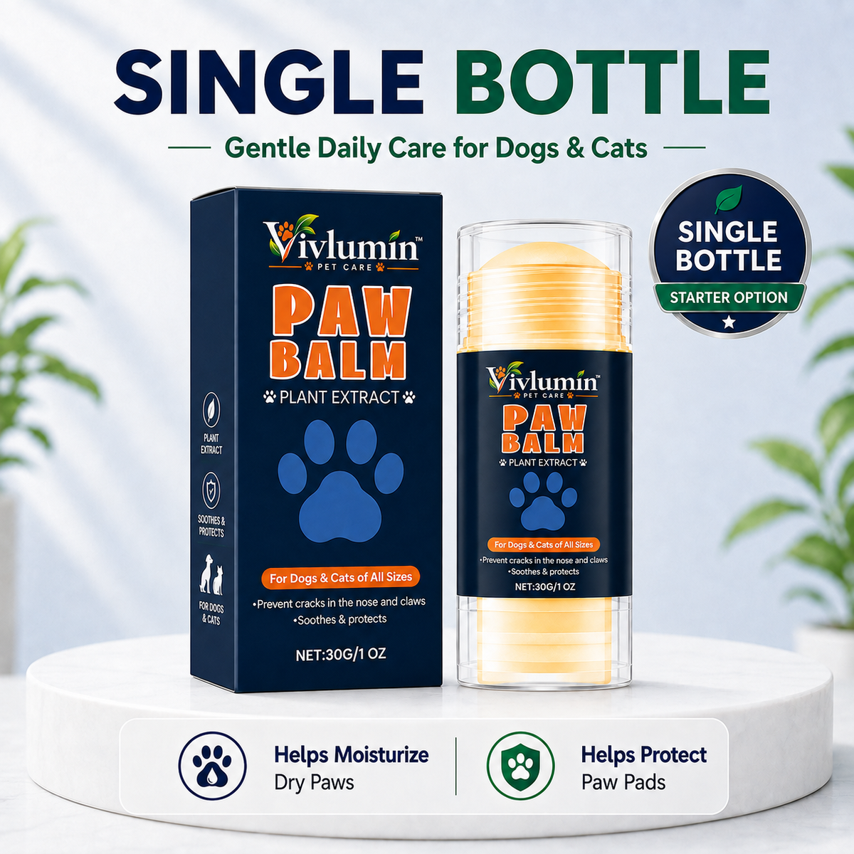 🐾 Paw Balm for Dogs & Cats – Gentle Care for Dry Paws & Nose