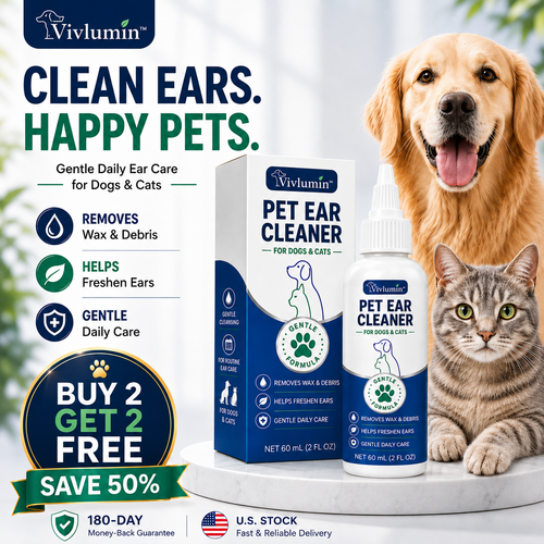 🐶 Pet Ear Cleaner for Dogs & Cats – Gentle Daily Ear Care