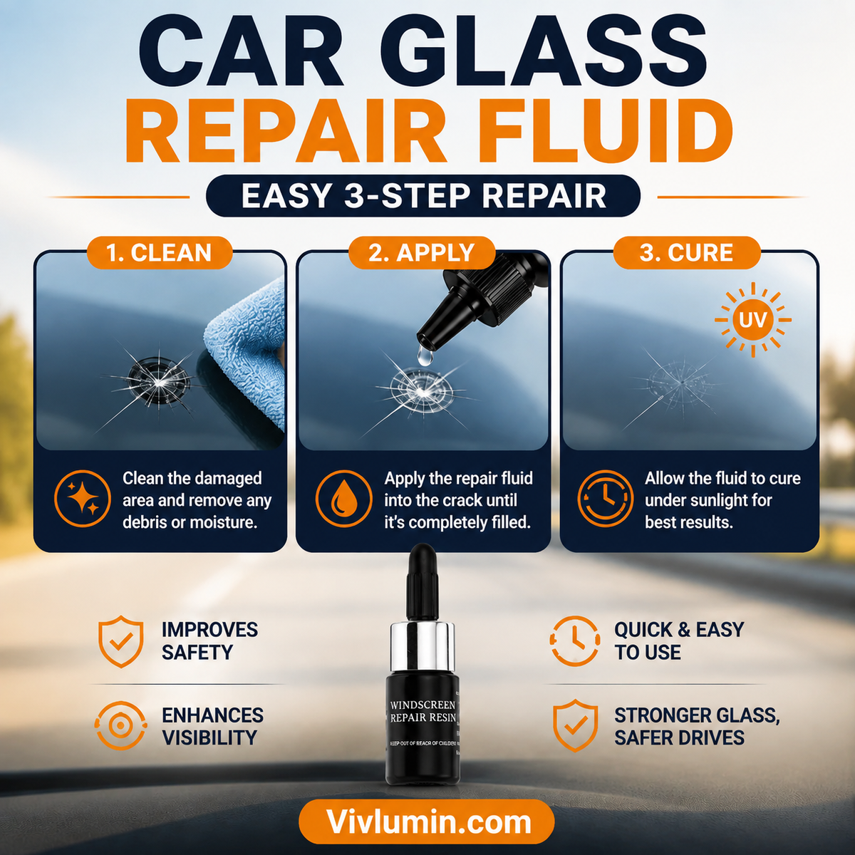 🚗 Easy DIY Windshield Crack Repair — Restore Clarity & Help Prevent Spreading