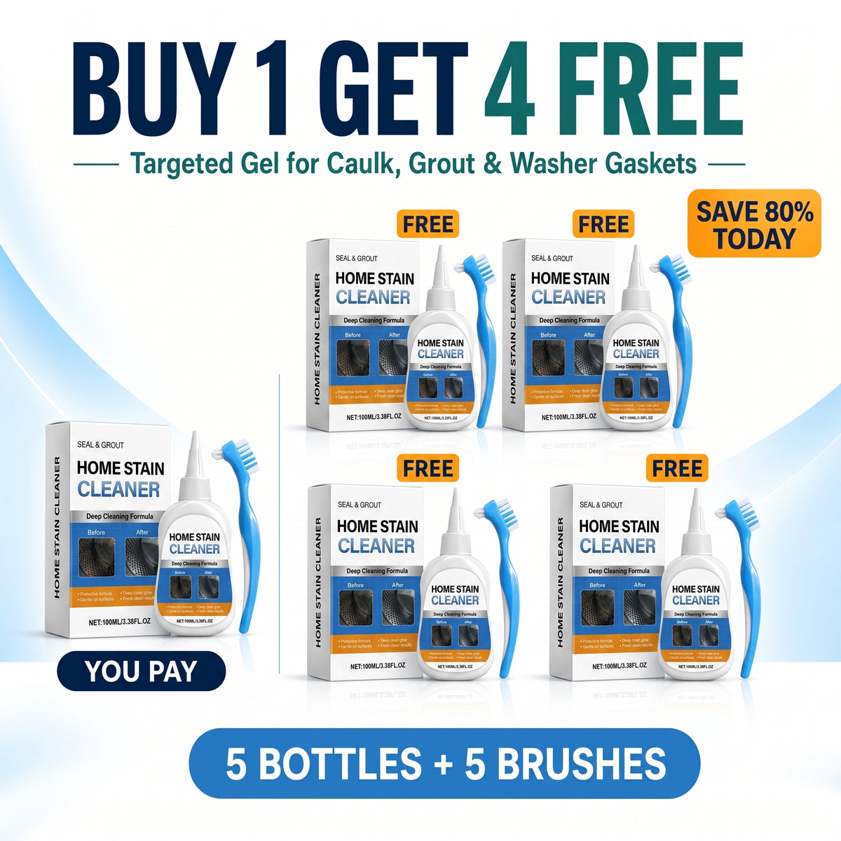 💥Limited-Time Offer - Mold & Mildew Remover Gel + Brush