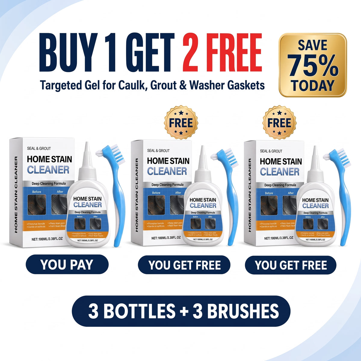 💥Limited-Time Offer - Mold & Mildew Remover Gel + Brush